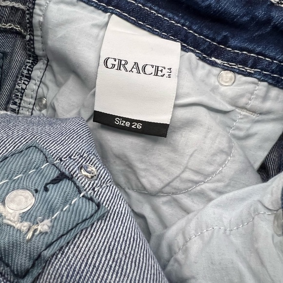 Grace In La Easy Fit Embroidered Jeans - Picture 12 of 13